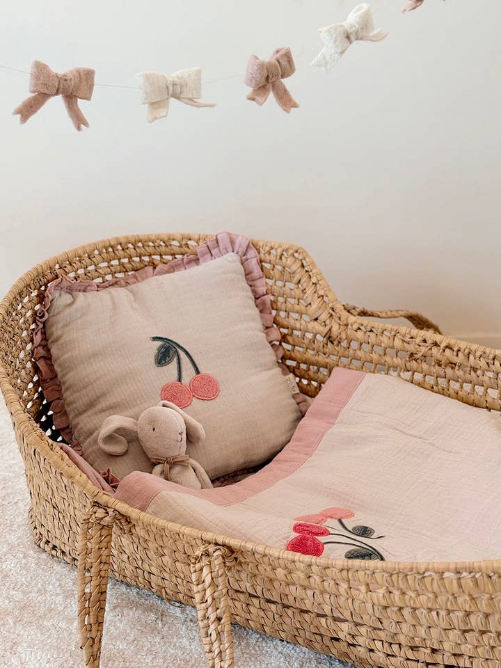 Nova Baby Blanket - Cherries for wholesale by Elly+Lune