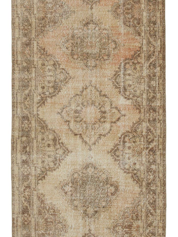 Tapis de couloir turc fait main beige 5x12 - 28708 pour la vente par RUG N CARPET
