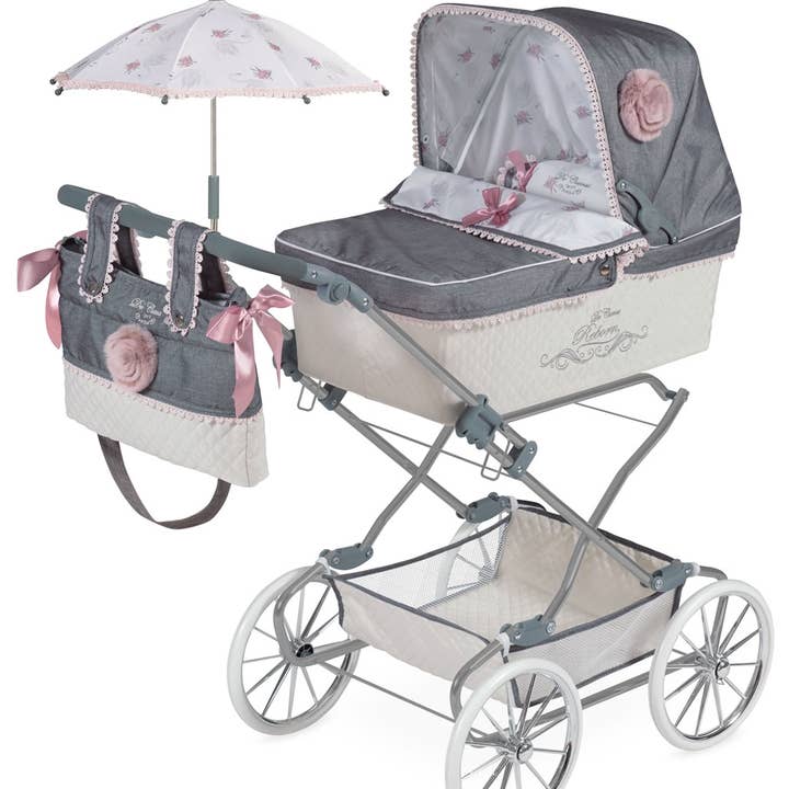 DeCuevas Toys - Wholesale Doll Stroller - Kids - 82031 REBORN DOLL STROLLER "GREY"0
