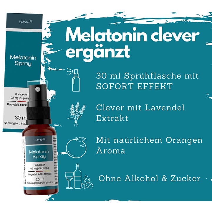 EXVital - Wholesale Oral Supplement/Vitamin - Melatonin Spray, with Lavender Extract & Vitamin B6- 0.5 mg