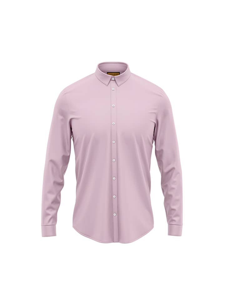 Mens Long Sleeve Poplin Slim Fit Double Cuff Shirts - Violet for wholesale on Faire