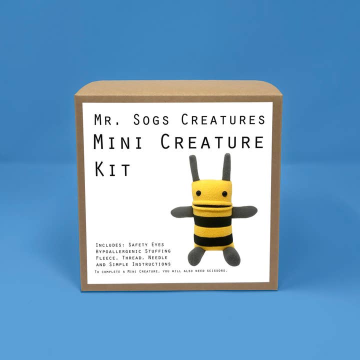 Mini Creature DIY Plush Sewing Kit - Yellow for wholesale by Mr. Sogs