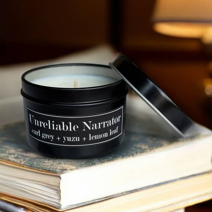 Fly Paper Products - Wholesale Travel Candles - Unreliable Narrator 4oz Candle Earl Grey + Yuzu + Lemon1