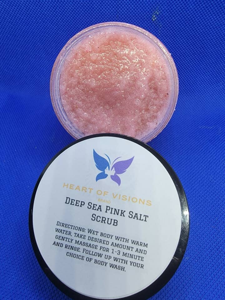 Deep Sea Pink Salt Scrub for wholesale by Heart of Visions Brand