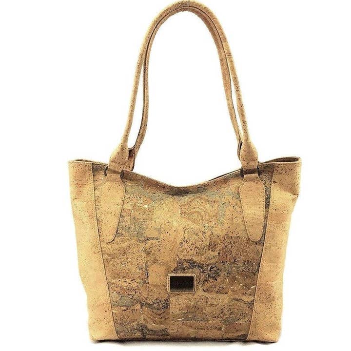 Cork Shoulder Bag Large Vegan Handbag for Women Savana Prestige for wholesale by Moddanio Cork