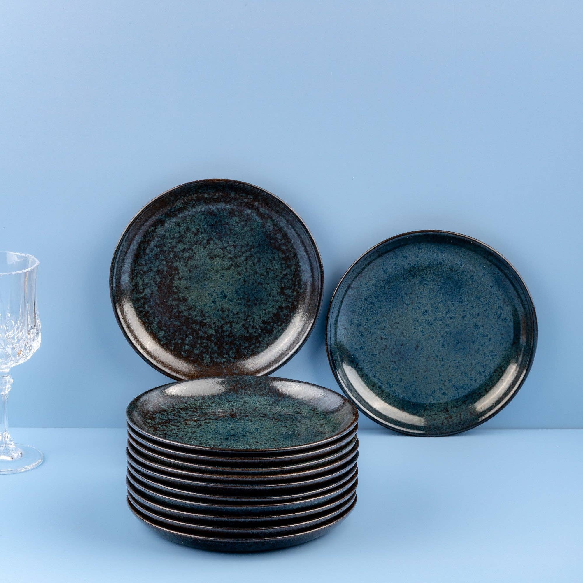 Ariane Fine Porcelain - Wholesale Dinner Plate - Porcelain Flat Plate | Reactive Equinox Dinner Plate,4