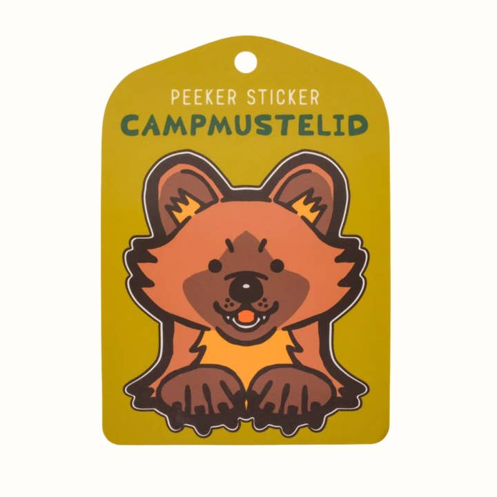 Europese Boommarter Kiekeboe Sticker voor wholesale door Camp Mustelid