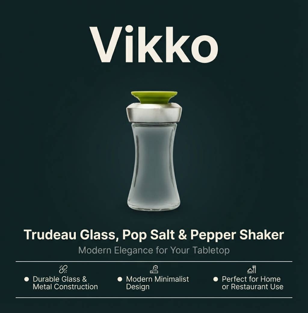 Kadra Kitchenware – wholesale Salt & pepper shaker set – Trudeau - Glass, Pop Salt & Pepper Shaker, Green Top3