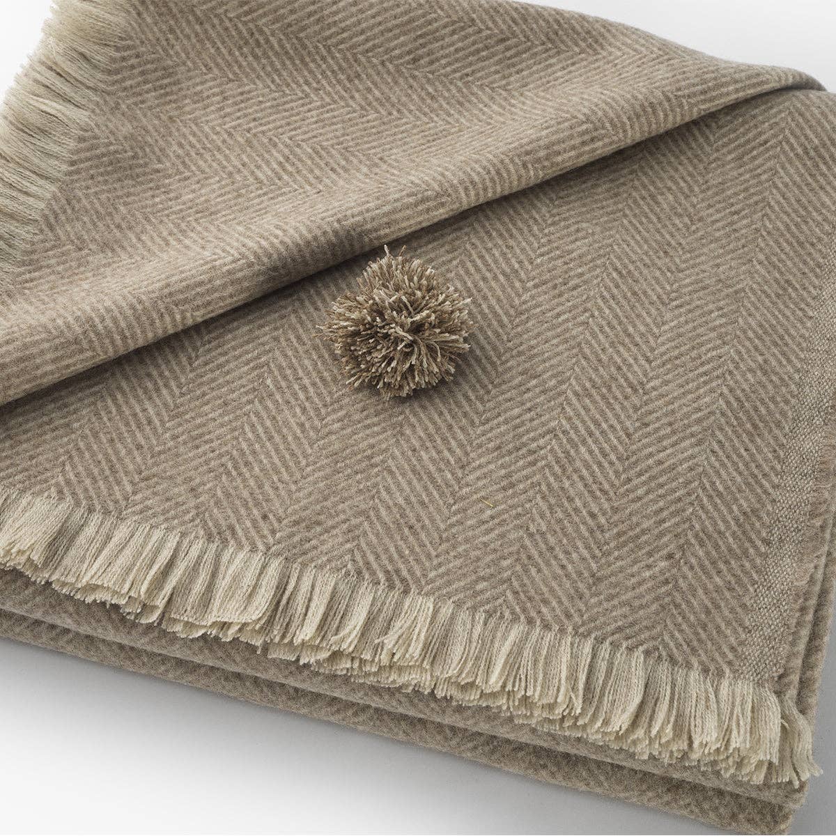 Bottoli - Wholesale Throw Blanket - Plaid maxi NATURALE - Virgin merino wool and Cashmere2