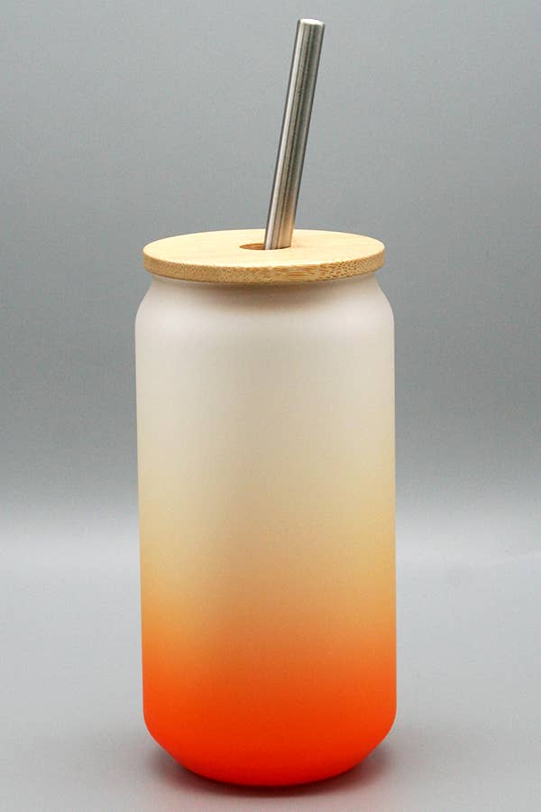 Cali Boutique Wholesale - Wholesale Drinking Glass/Cup - Clearance Overstock Sublimation Frosted Colored Glass Cups2