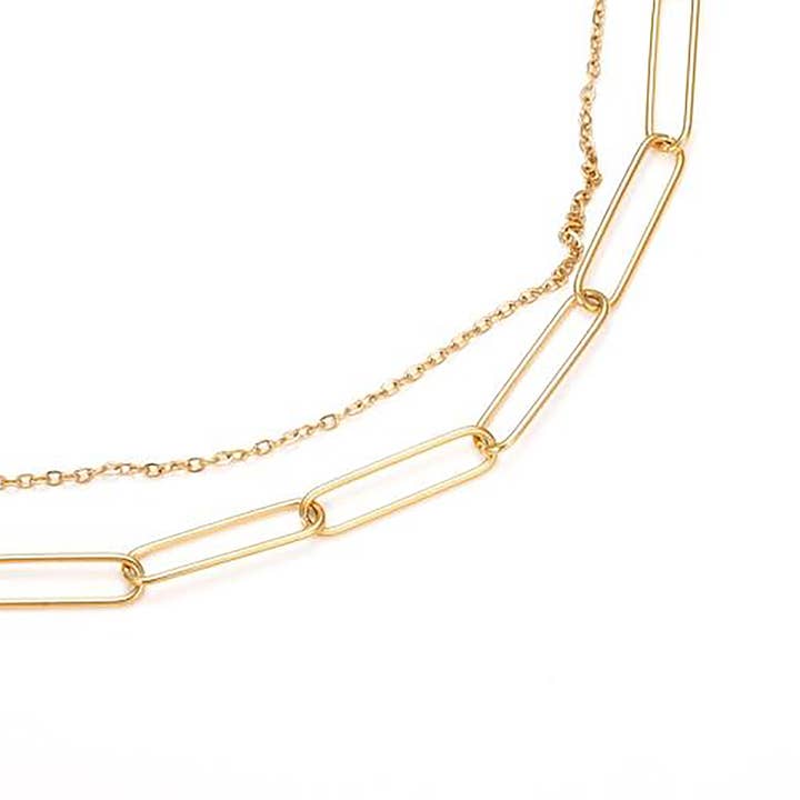 Sunday Girl by Amy DiLamarra - Wholesale Link & Chain Necklace - NK-422 | London Paperclip Chain Necklace