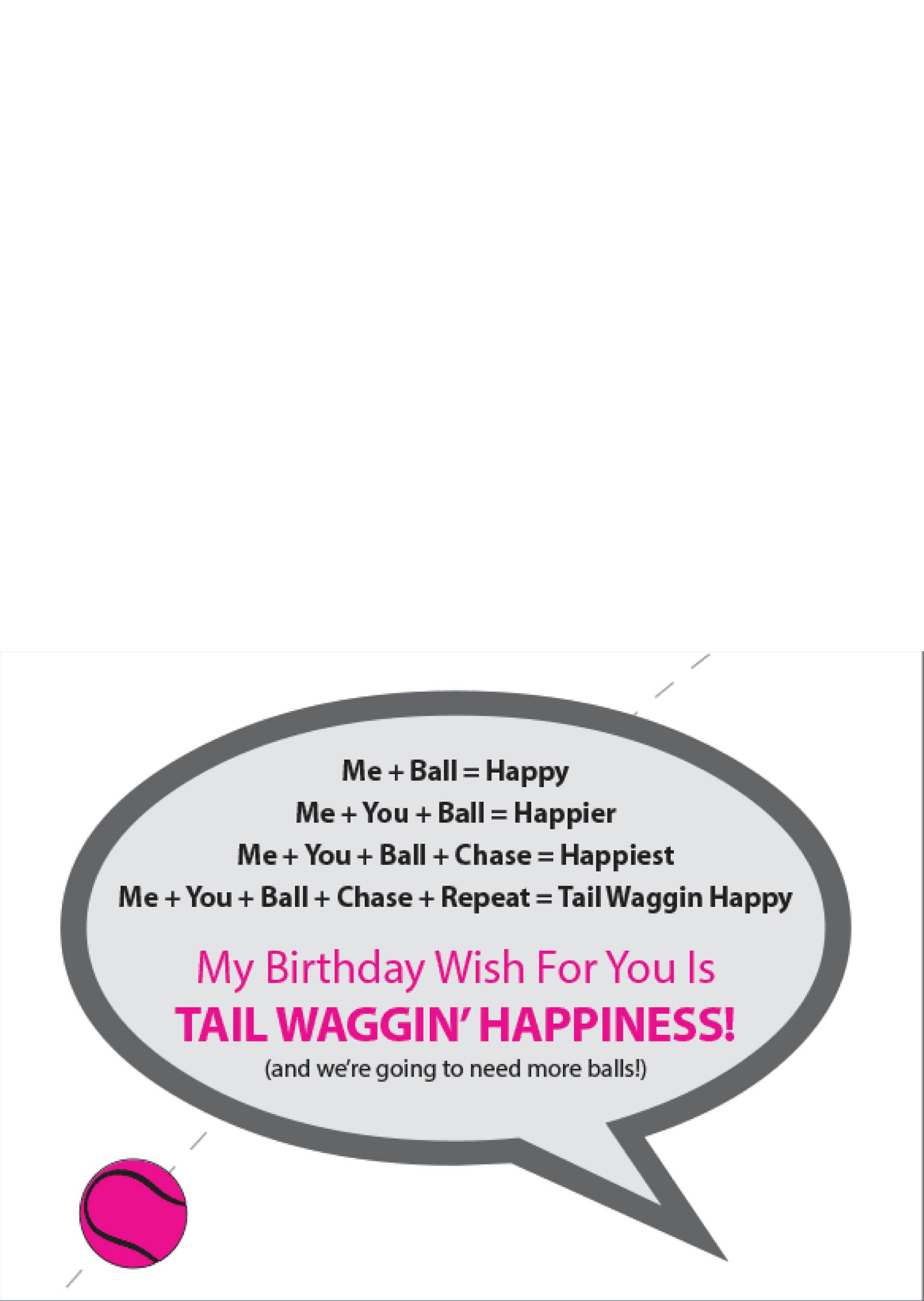 Dog Speak – Engroshandel Fødselsdagskort – Fødselsdag - Vi får brug for flere bolde4