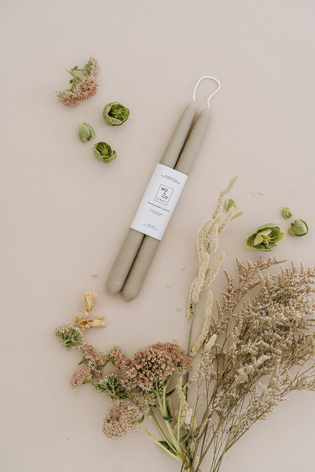 Mo&Co Home - Wholesale Tapered Candle/Candlestick -  Clay | Dipped Beeswax Taper Candles | All Natural3