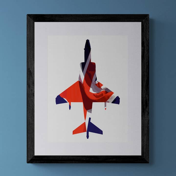 Harrier GR7 Union Flaggtryck för wholesale av Gillian Jones Designs