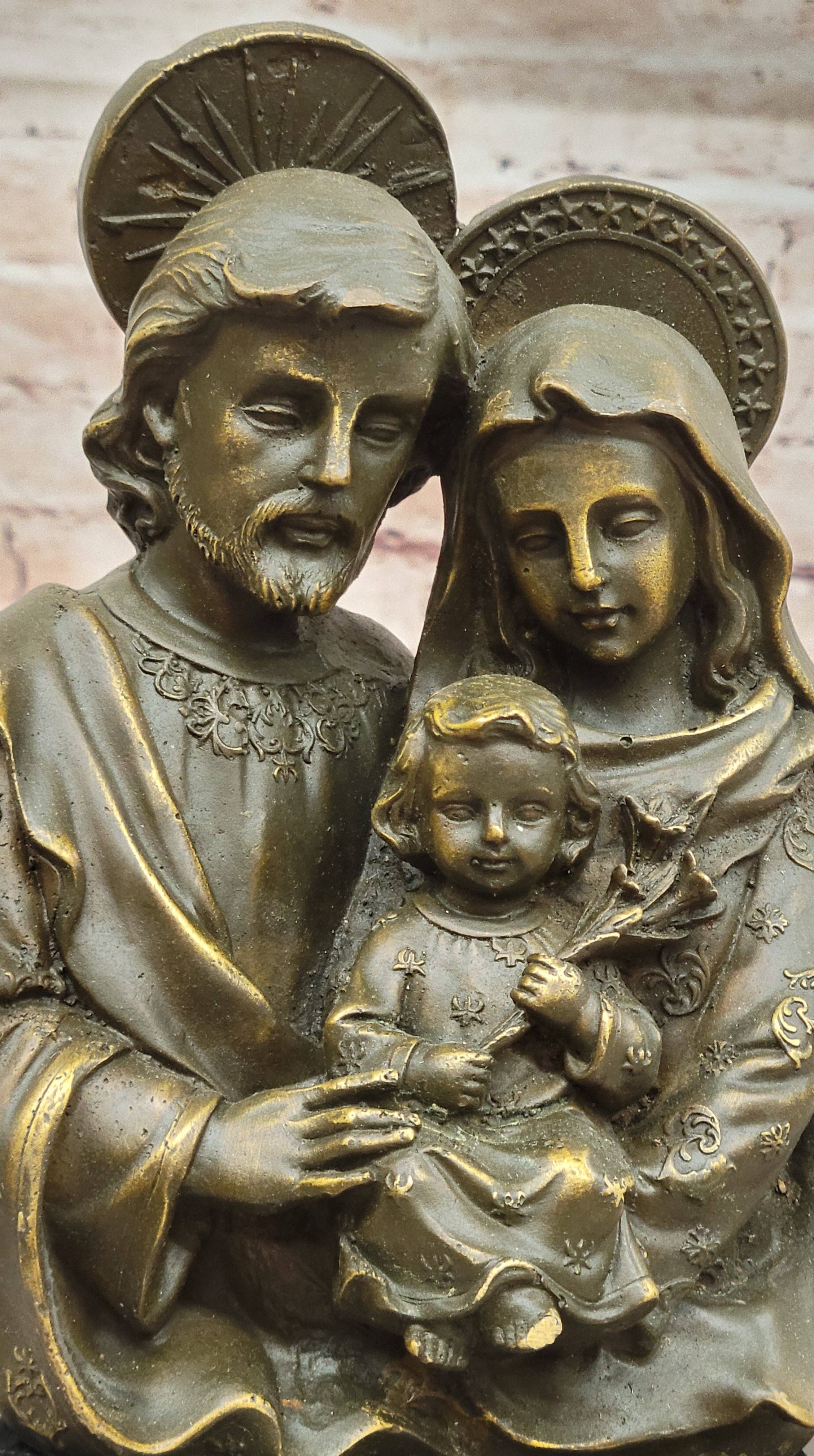 Bronzhaus - Wholesale Sculpture - Holy Family Bronze Statue – Jesus, Mary & Joseph Sculpture4