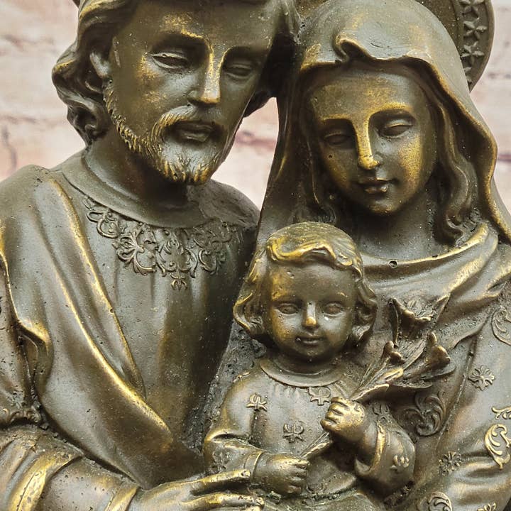 Bronzhaus - Wholesale Sculpture - Holy Family Bronze Statue – Jesus, Mary & Joseph Sculpture4