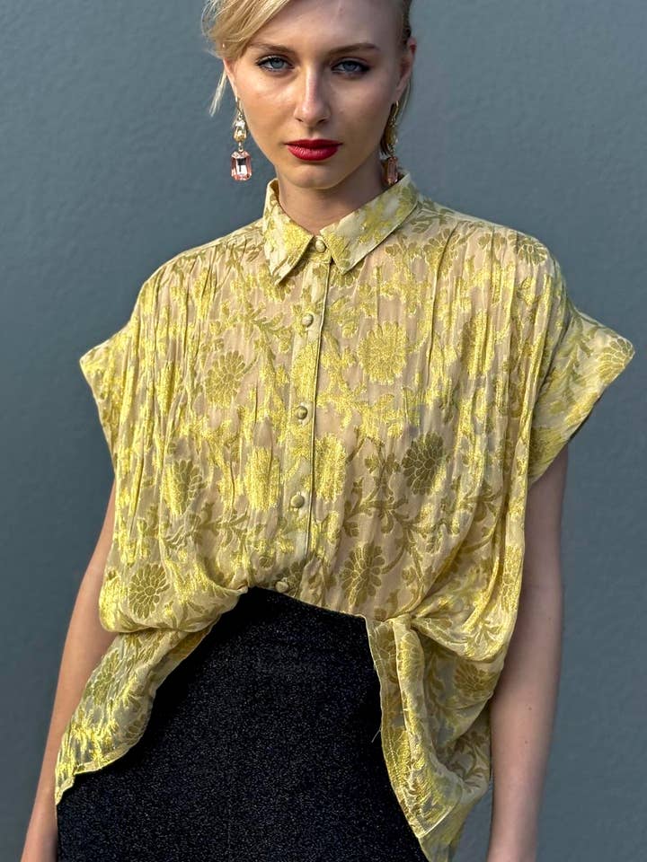 Chemise Hoss Mansfield - Feuille d'or pour la vente par HOSS