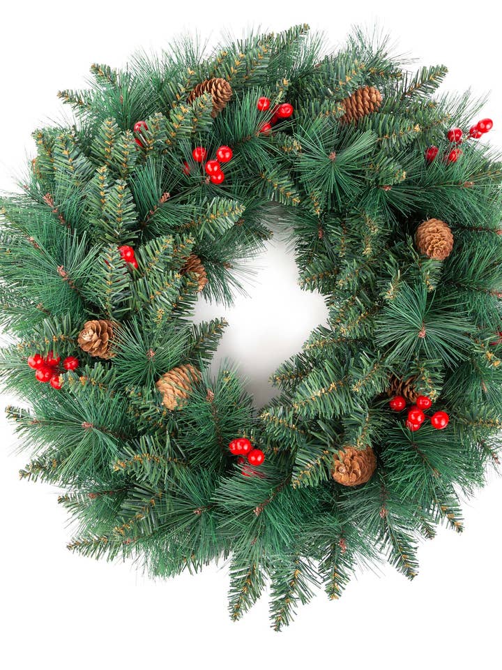 Coroa de agulhas de pinho premium artificial por atacado de Closer2Nature