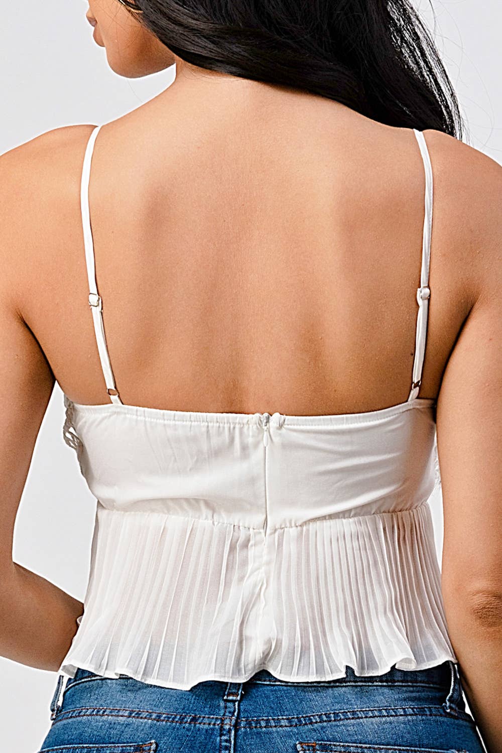 French Kiss - Vente Caraco – femme - Camisole #T4193 avec bordure en dentelle10