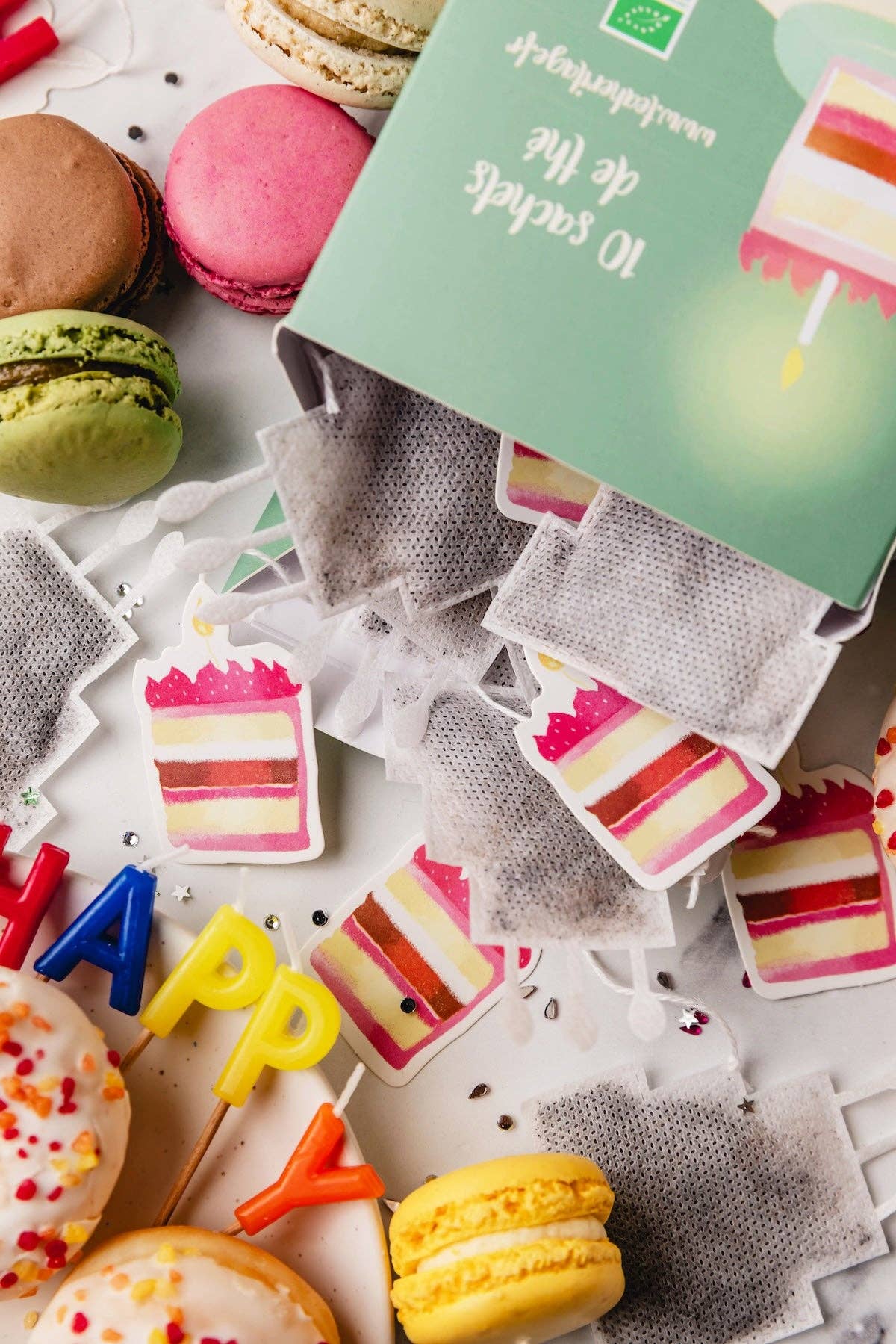 Tea Heritage - Wholesale Tea Bags - Birthday Tea Gift Box – 10 Cake-Shaped Sachets6