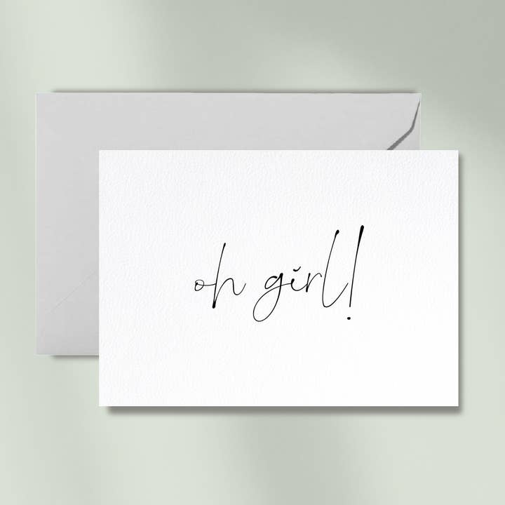 Oh garota! | cartão com envelope por atacado de Debblschebbl Design Studio