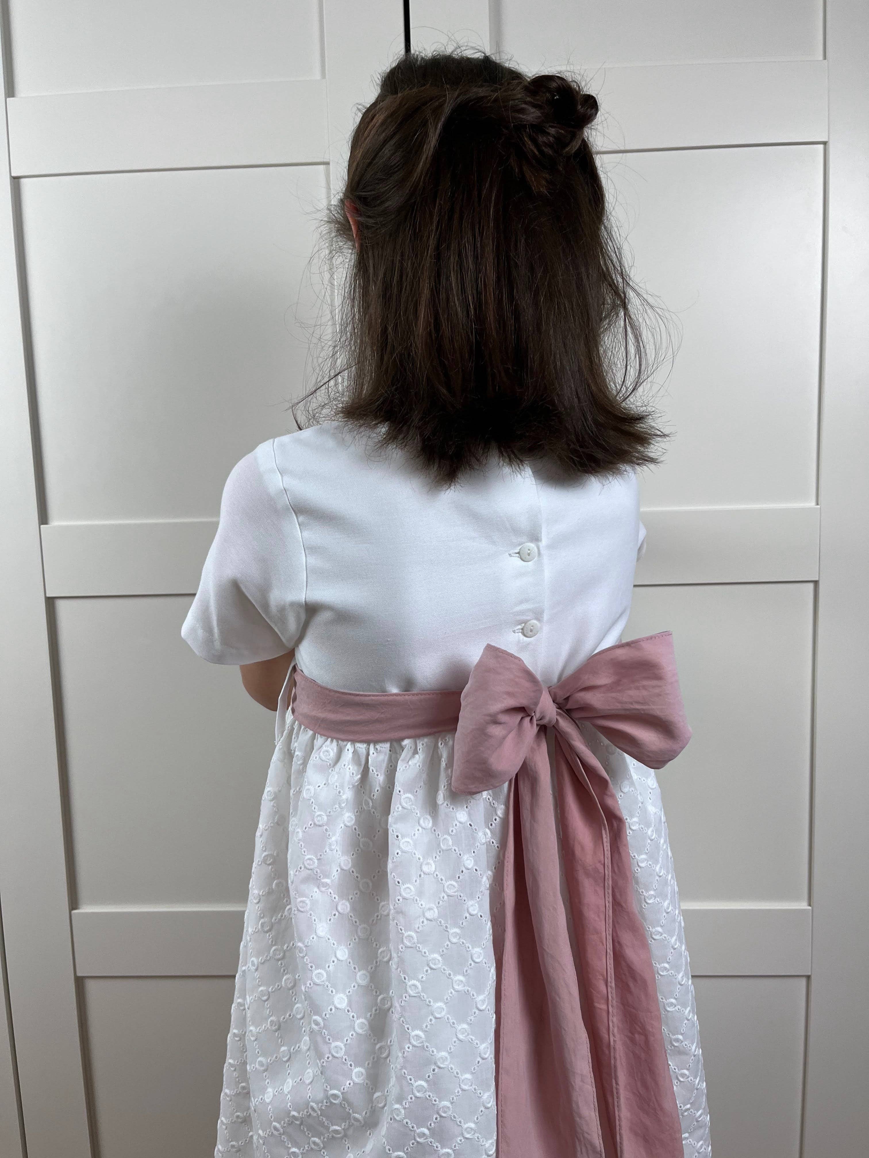 Maria Chicória - Wholesale Dress - Kids - White Embroidered Ceremony Dress3