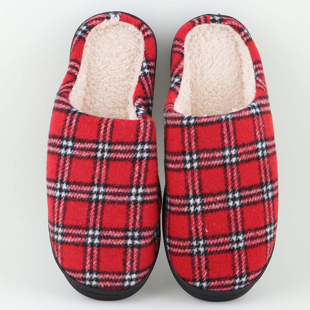 3AM BY H&D ACCESSORIES - Wholesale Slippers - Women's -  Cozy Plaid Slippers6