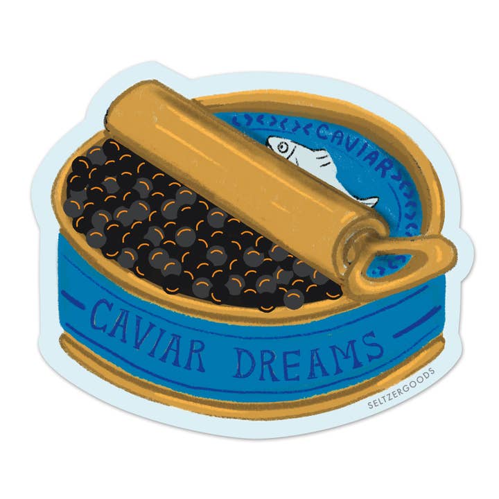 Caviar Dreams Sticker for wholesale by Seltzer Goods