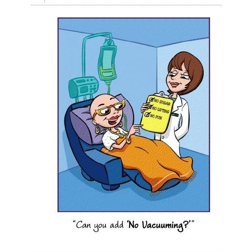 Kræft Opmuntring „Støvsugning“ Kræft Girl for engroshandel hos Wordy Bird Cards