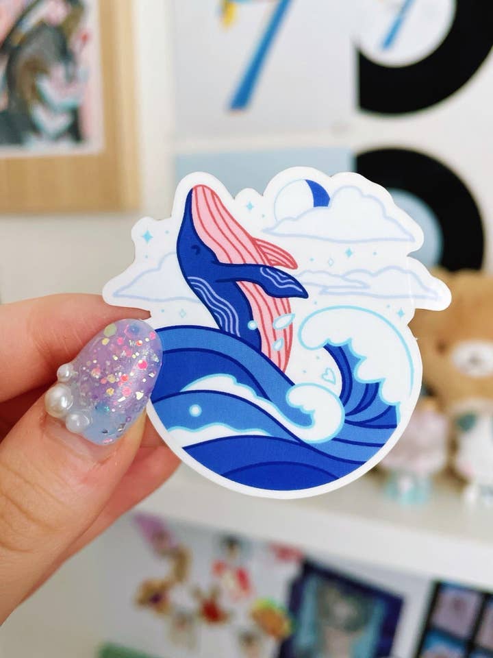 "Seafoam Soda" Transparent Sticker for wholesale by Prismono