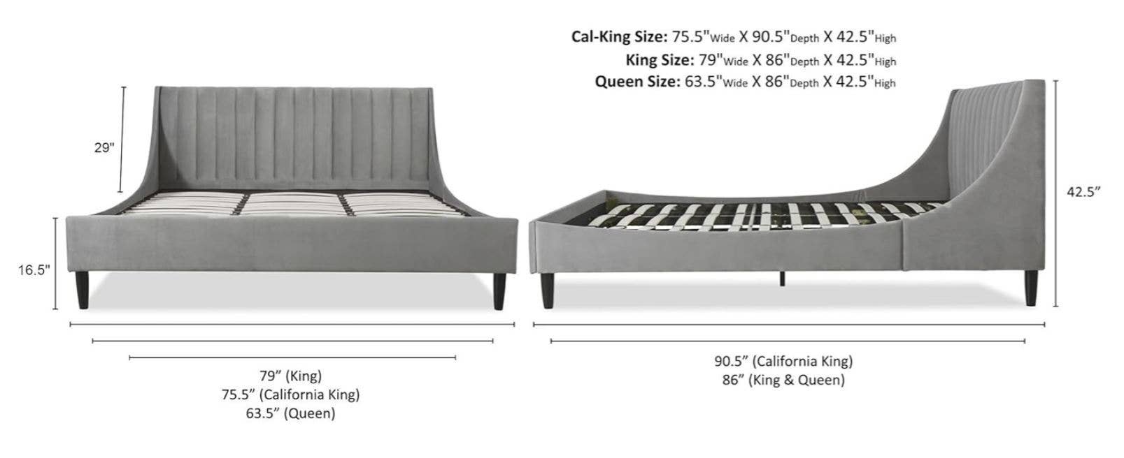 Jennifer Taylor Home - Wholesale Bed - Aspen Vertical Tufted Modern Headboard Platform Bed10
