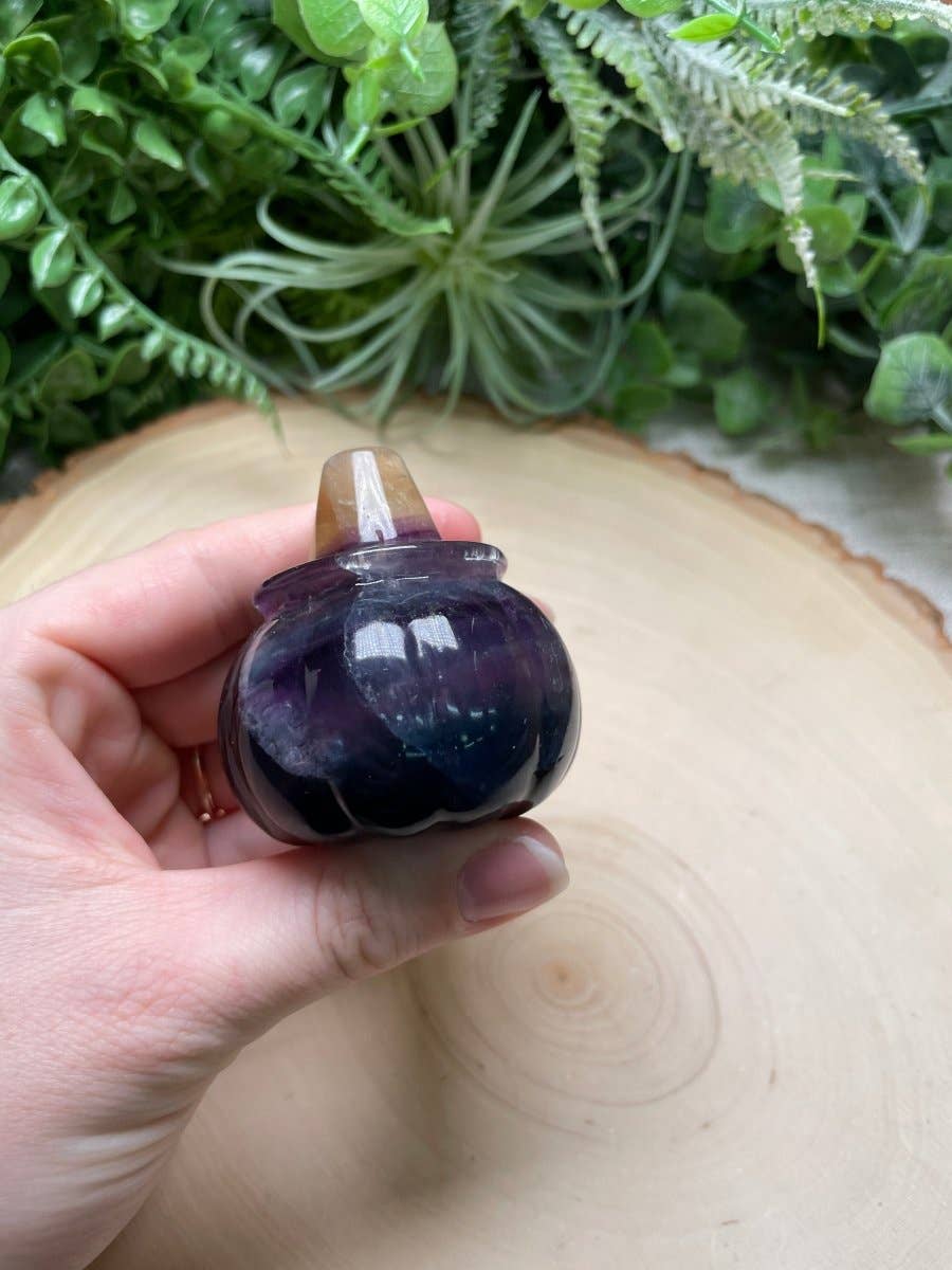 Copper Ashes - Wholesale Spiritual Stone/Crystal - Fluorite Jack-O-Lantern (chipped)2