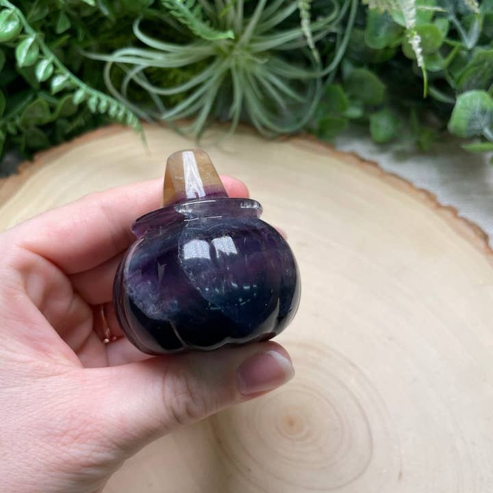 Copper Ashes - Wholesale Spiritual Stone/Crystal - Fluorite Jack-O-Lantern (chipped)2