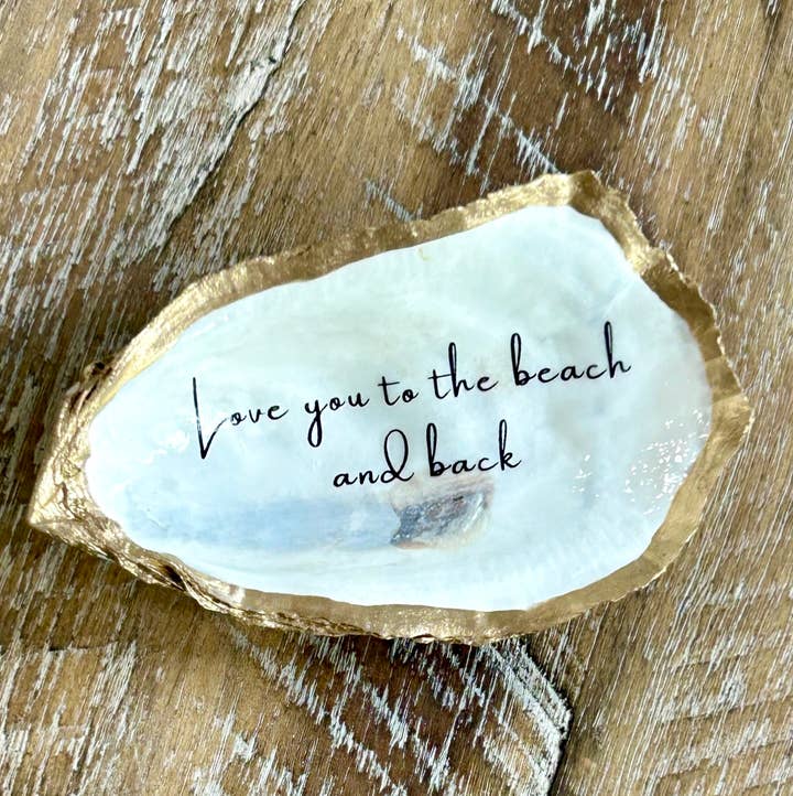 Coast and Cork - Wholesale Jewelry Dish - Love you to the beach and back - Oyster Trinket Dish0