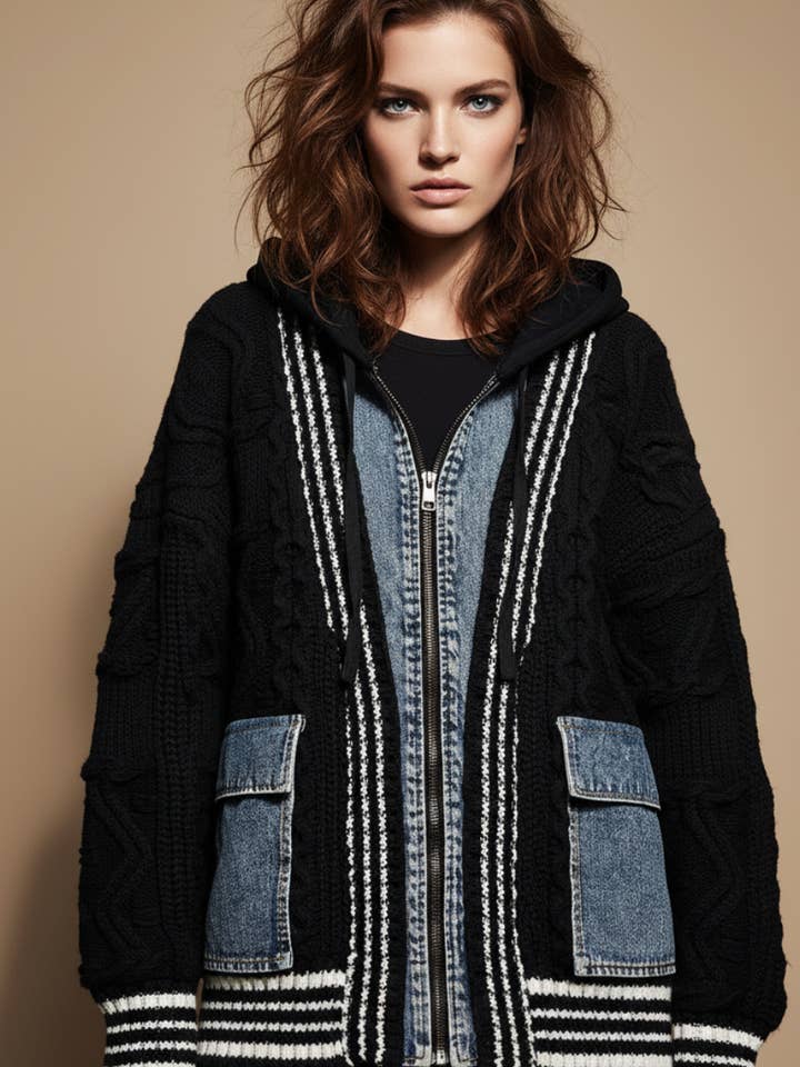 FA93 Two-Material Jacket for wholesale by ESTHER.H PARIS