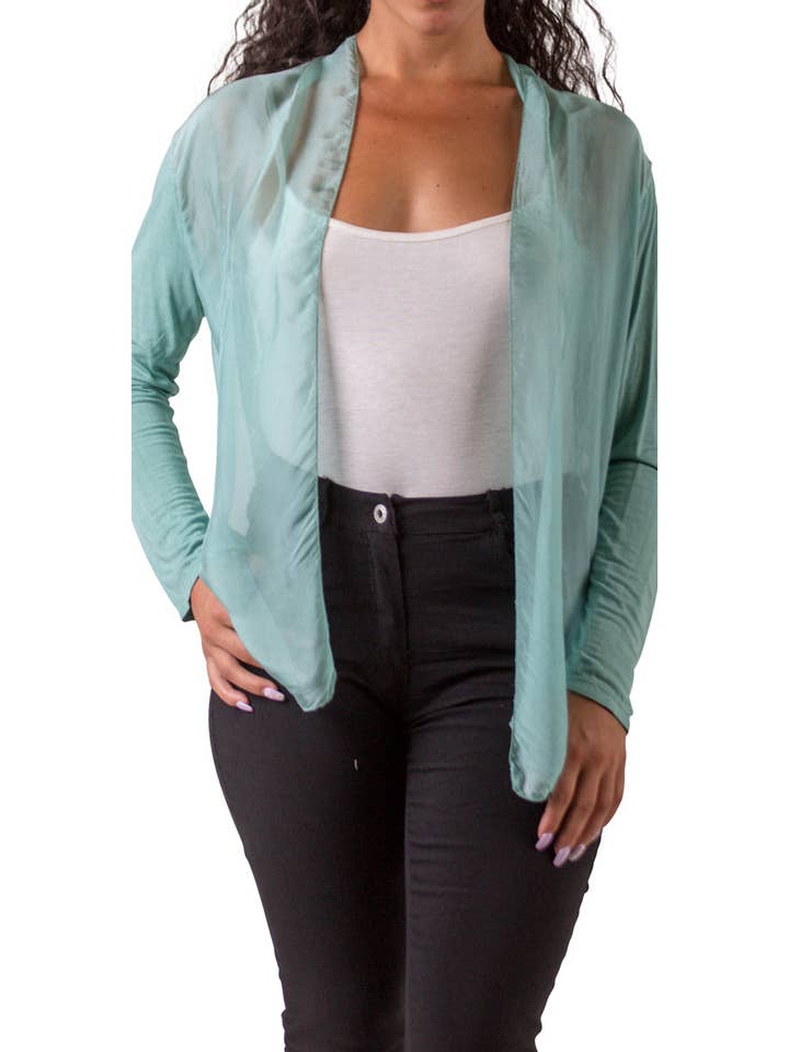 Gigi Moda - Wholesale Cardigan - Women's - Silk Front Cardigan31