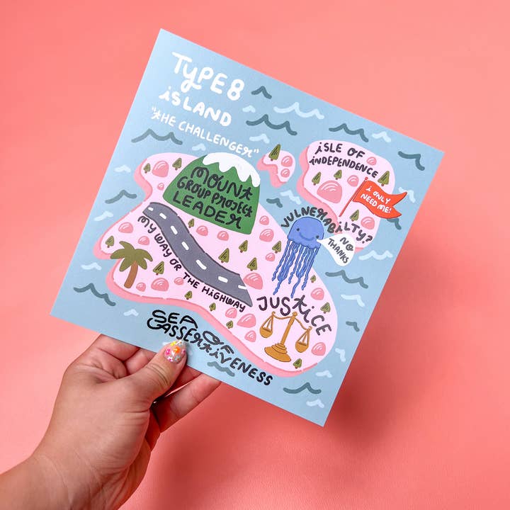 Enneagram Typ 8 - Druck - 8x8" für den Großhandel von Paris Woodhull Illustrations