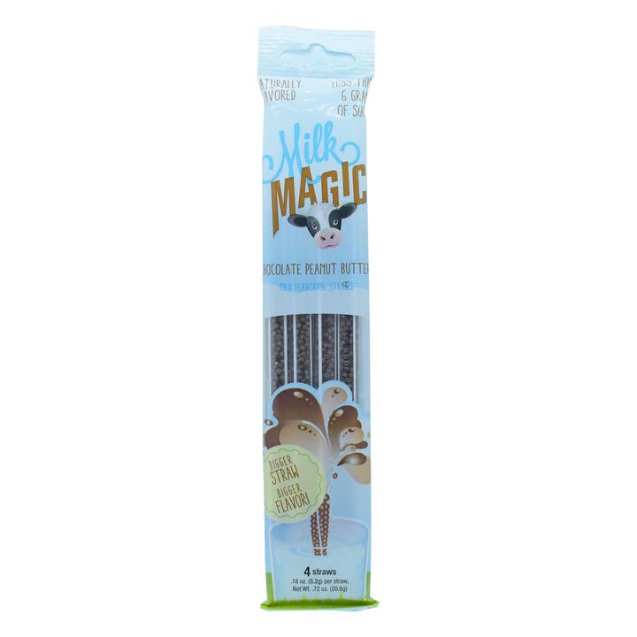 Magic Straws - Wholesale Drink Mix - Milk Magic Chocolate Peanut Butter Milk Flavoring Straws