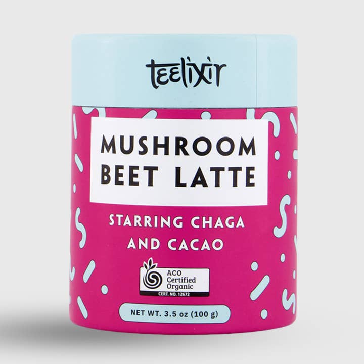 Teelixir Organic Mushroom Beet Latte for wholesale by Teelixir
