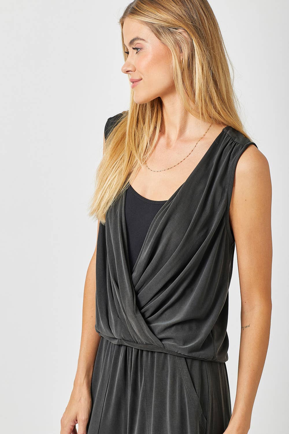 Mystree - Wholesale Blouse - Women's - 60608 Modal Plunging Neck Top22