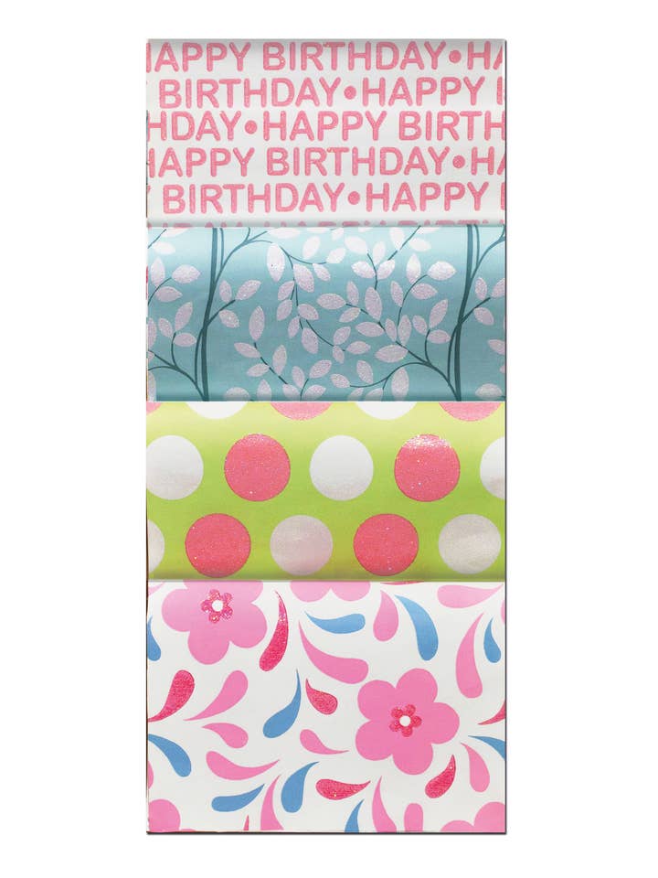 Modernity Pastel Glitter Flat Sheet Wrapping Paper for wholesale by The Unique Paper Company