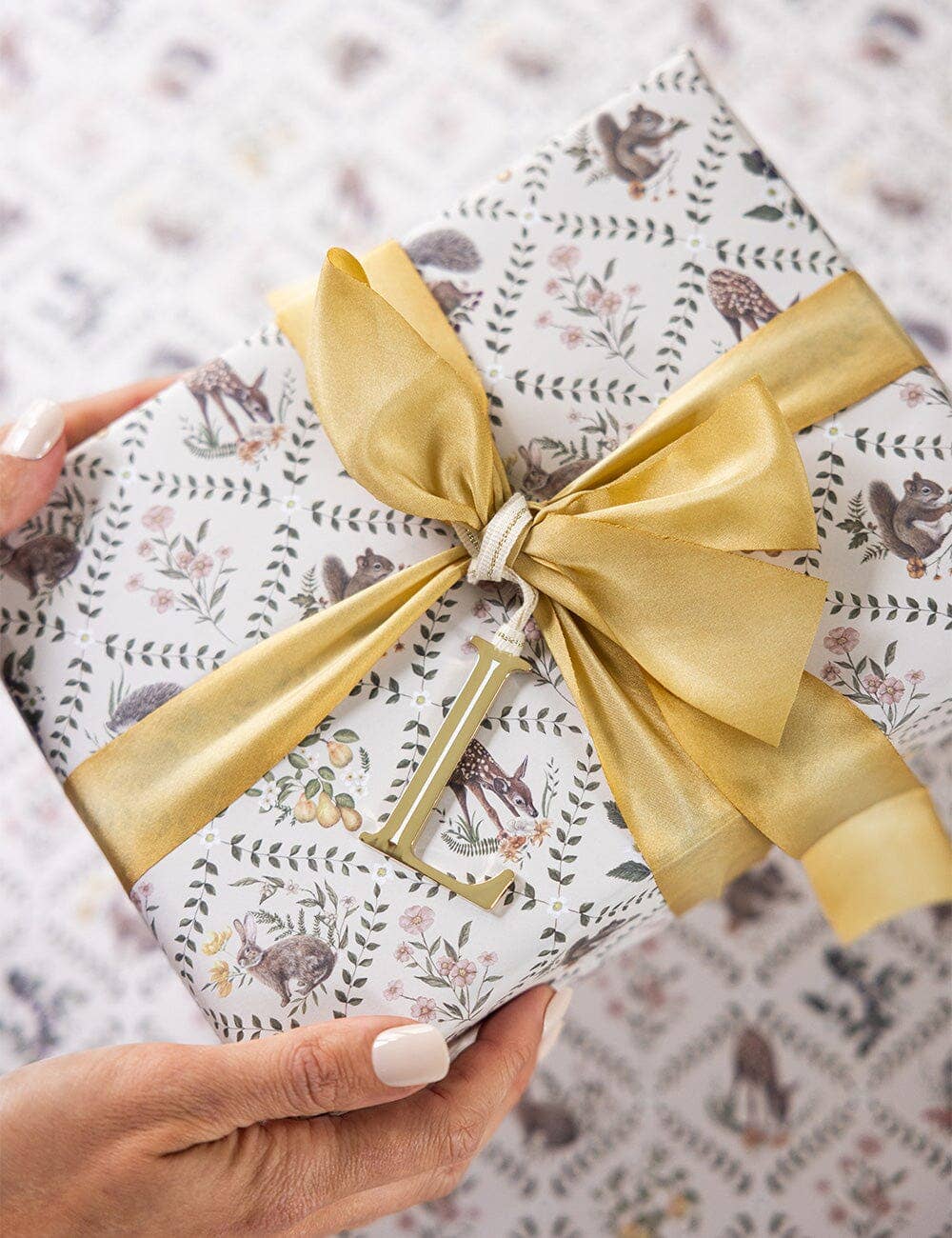 Bespoke Letterpress - Venta al por mayor Sobre de papel de regalo - Papel de regalo 6 hojas Trellis de flores silvestres / Fiesta en el bosque4