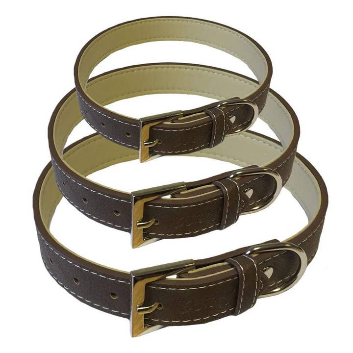 Dog Collar - Leather Style for wholesale by Bunty Pet Products Ltd