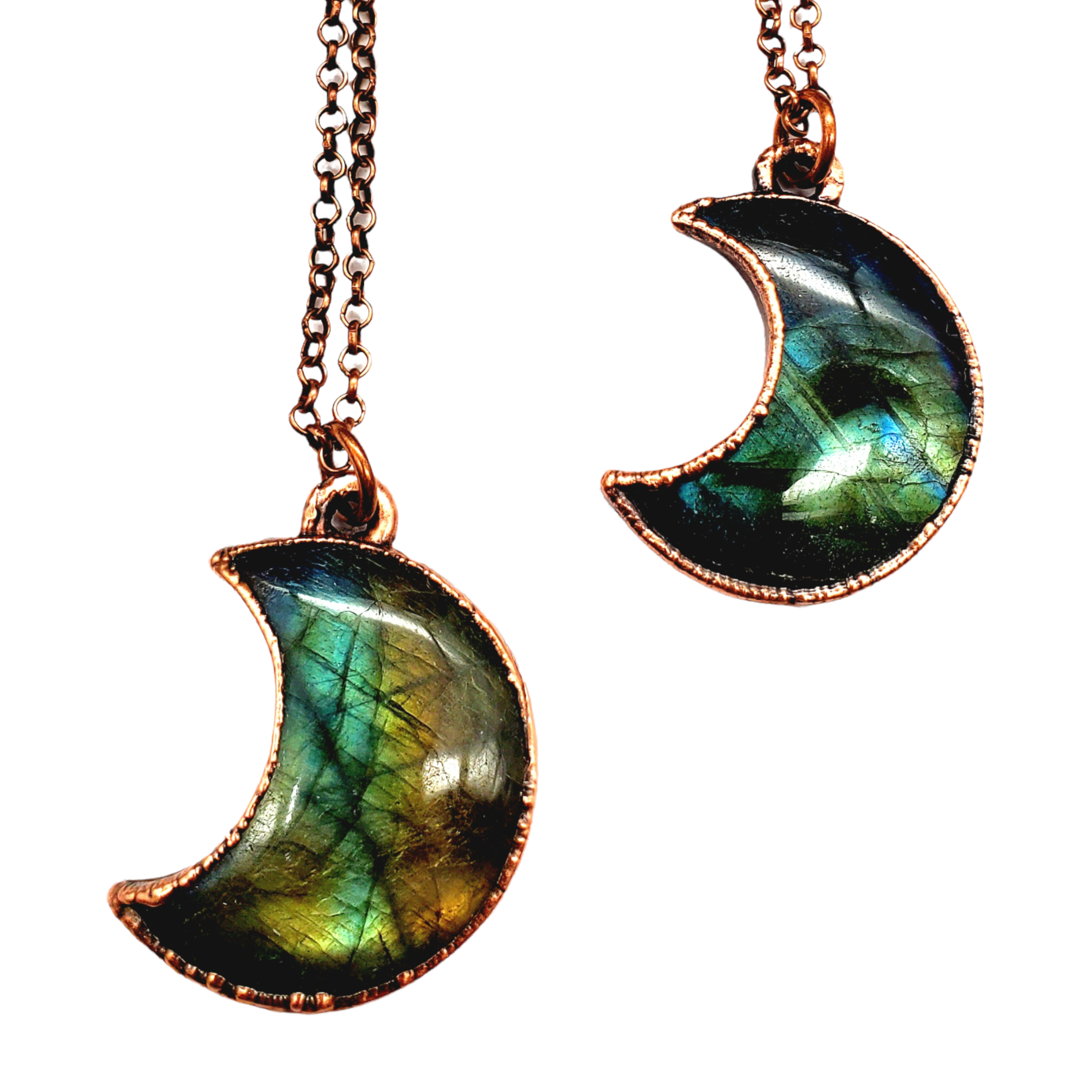 MergingMetals - Wholesale Pendant/Charm Necklace - Labradorite Crescent Moon Necklace1