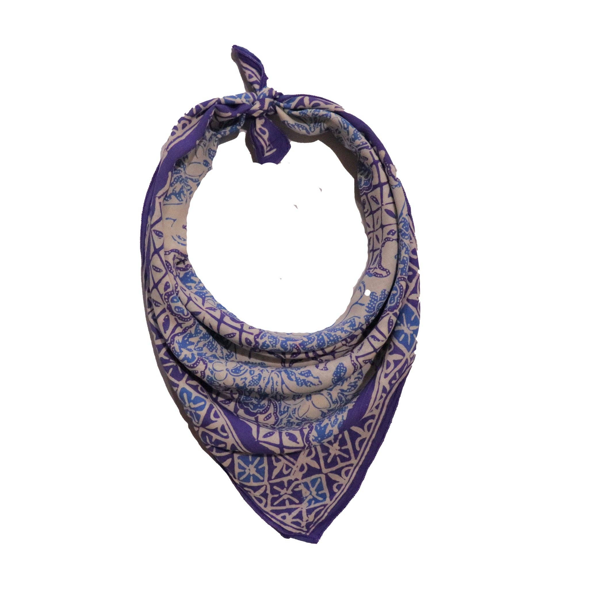 Kasih Co-op – wholesale Bandana – Women's – Batik Bandana, Soft Lightweight Cotton, Vines4