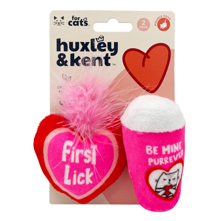 First Lick Heart & Be Mine Coffee kattelegetøj, 2-pak for engroshandel hos Huxley & Kent