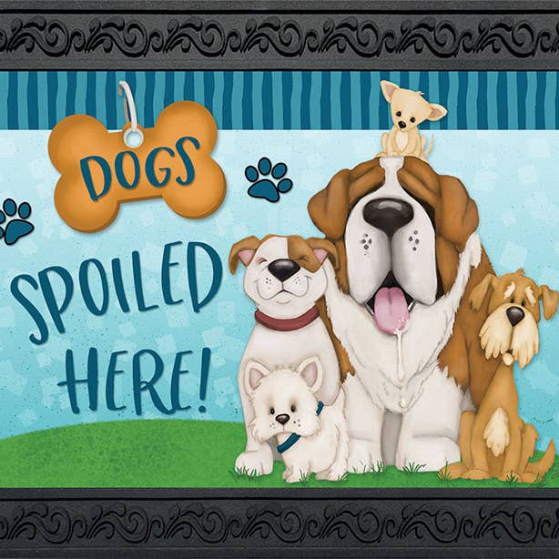Briarwood Lane - Wholesale Door Mat - Dogs Spoiled Here Everyday Doormat 30" x 18" Indoor Outdoor