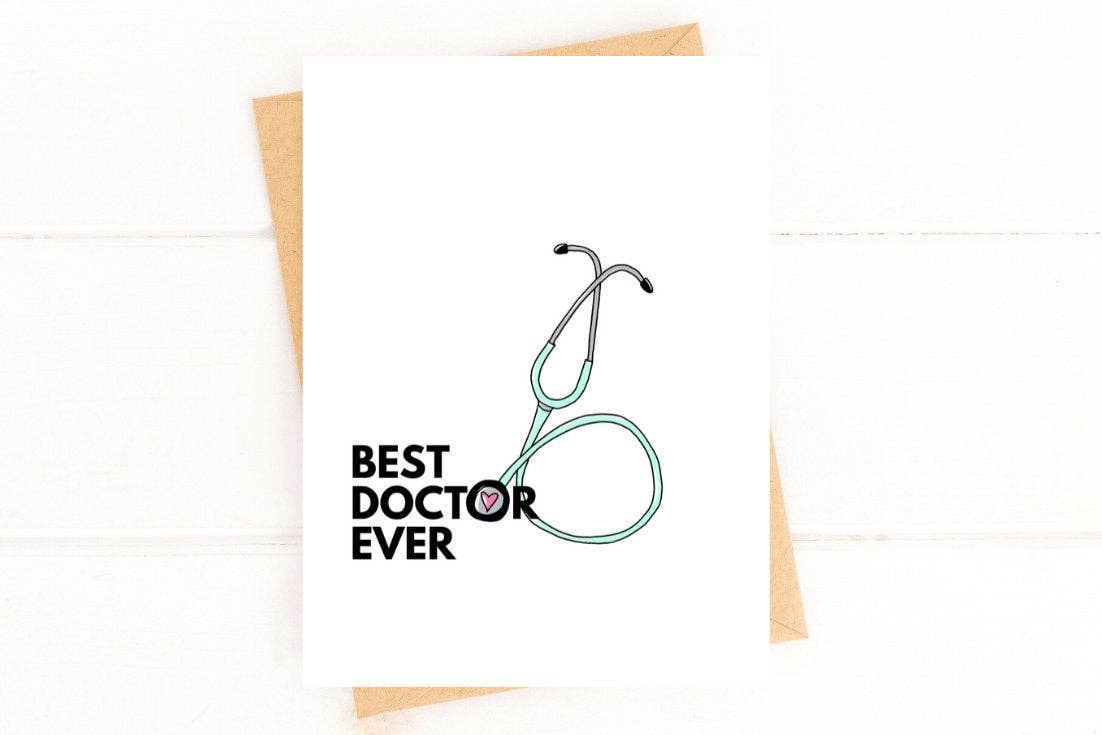 Five Dot Post - Wholesale Thank You Card - Best Doctor Ever – Cute Thank You Card1