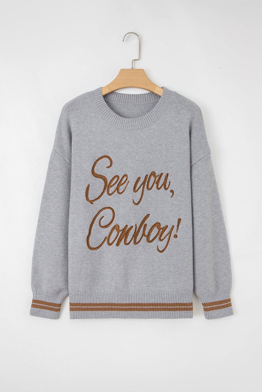 LALA LOO - Venta al por mayor Jersey de punto - Mujer - Jersey Bordado Western See You Cowboy1