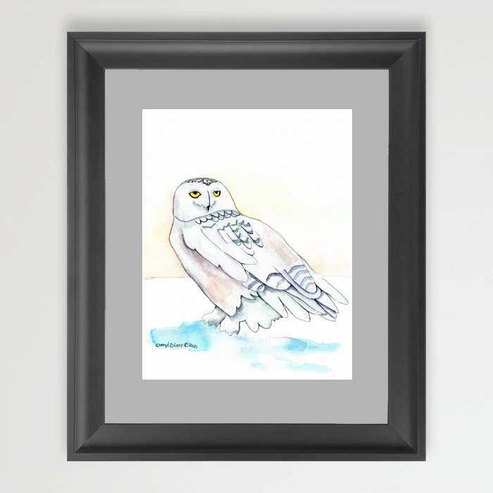 1313. Snowy Owl Print for wholesale by Dancing Raven Designs
